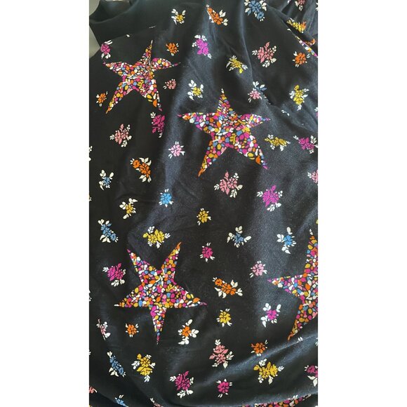 Boden Size 8 NEW Black Star & Floral Long Sleeve Fixed Wrap Jersey Midi Dress - Picture 4 of 16